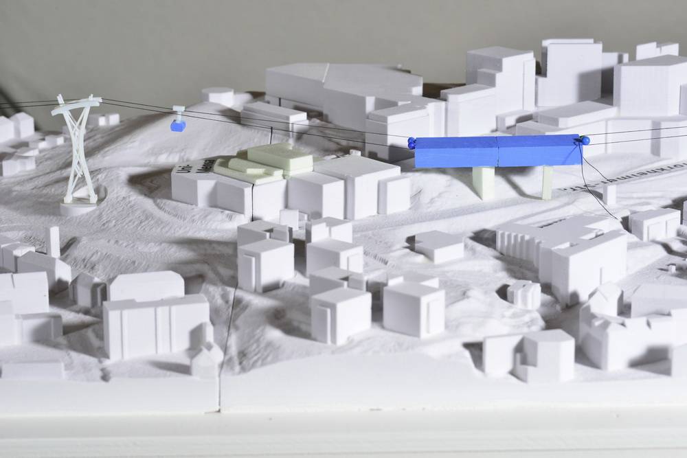 Seilbahn-Modell aus dem 3D-Drucker