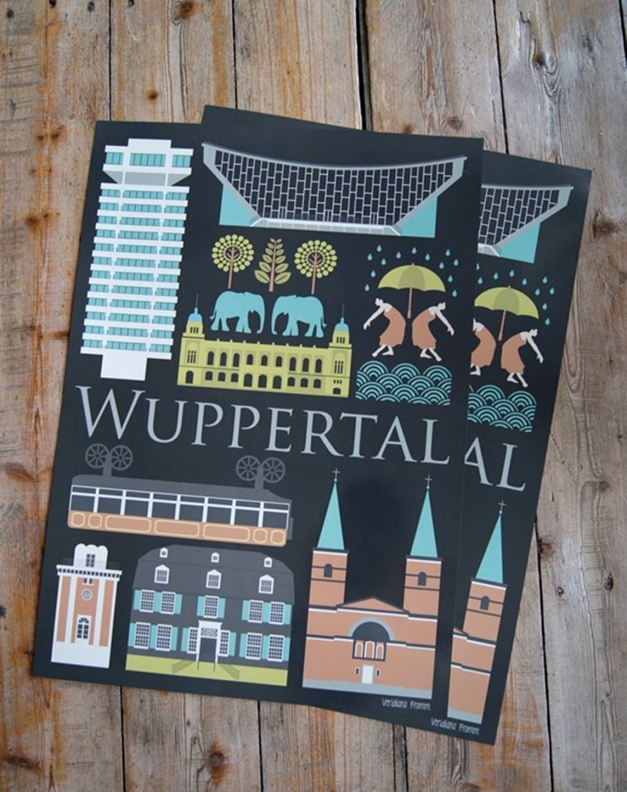  Postkarten voller Stadtmotive. 