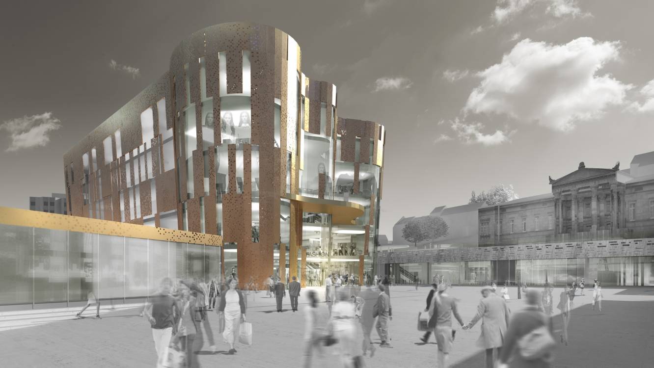  "Die Sichtachse von der Fußgängerzone zum Bahnhofsgebäude bleibt erhalten. Der Investor hat diese Vorgabe der Stadt akzeptiert" — darauf legte Stadtdirektor Slawig auch schon bei der Primark-Diskussion in der "Villa Media" am 21. Oktober 2014 ausdrücklich Wert.  