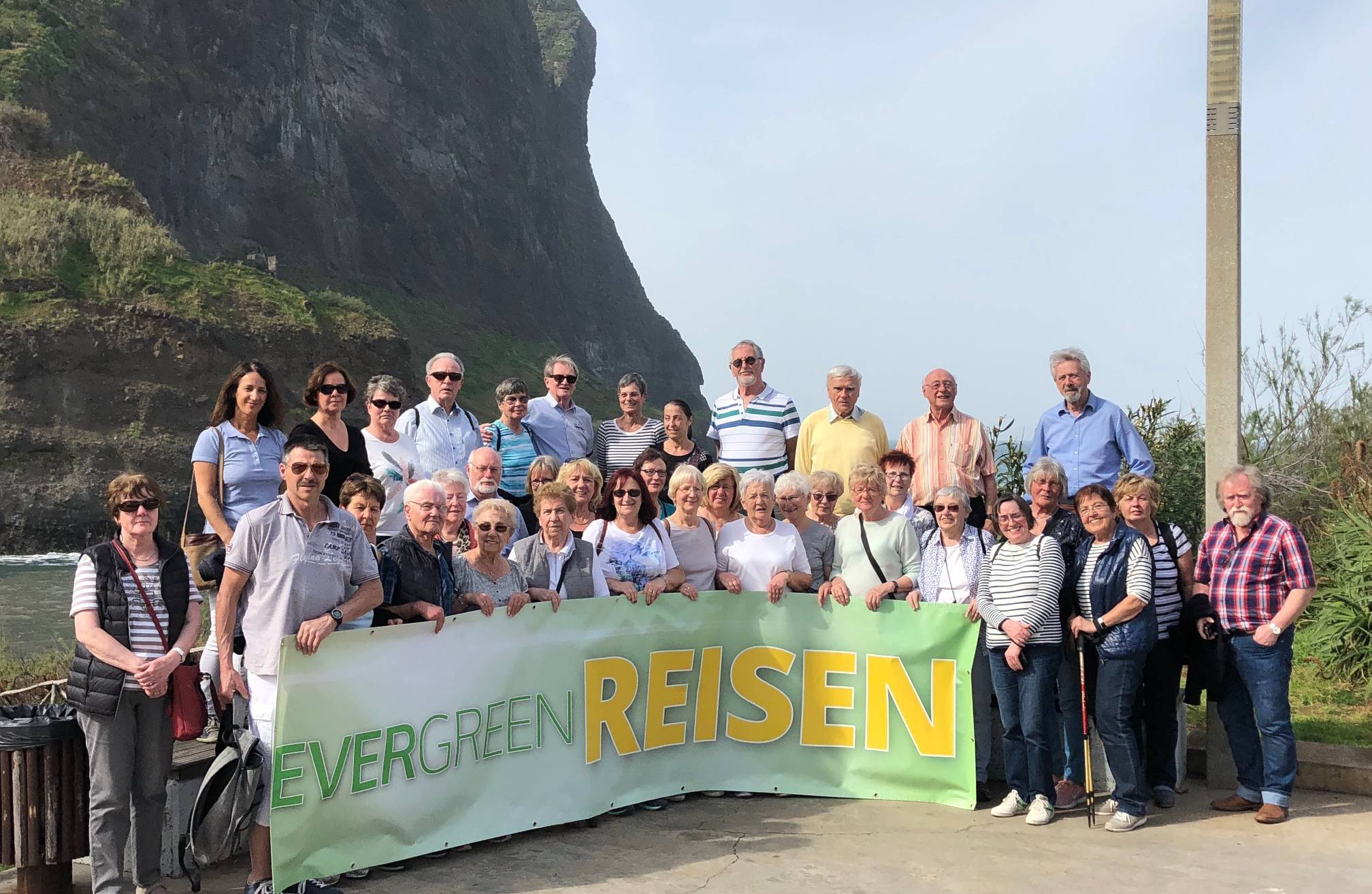 Die Evergreen-Reisegruppe in Madeiras ehemaliger Inselhauptstadt