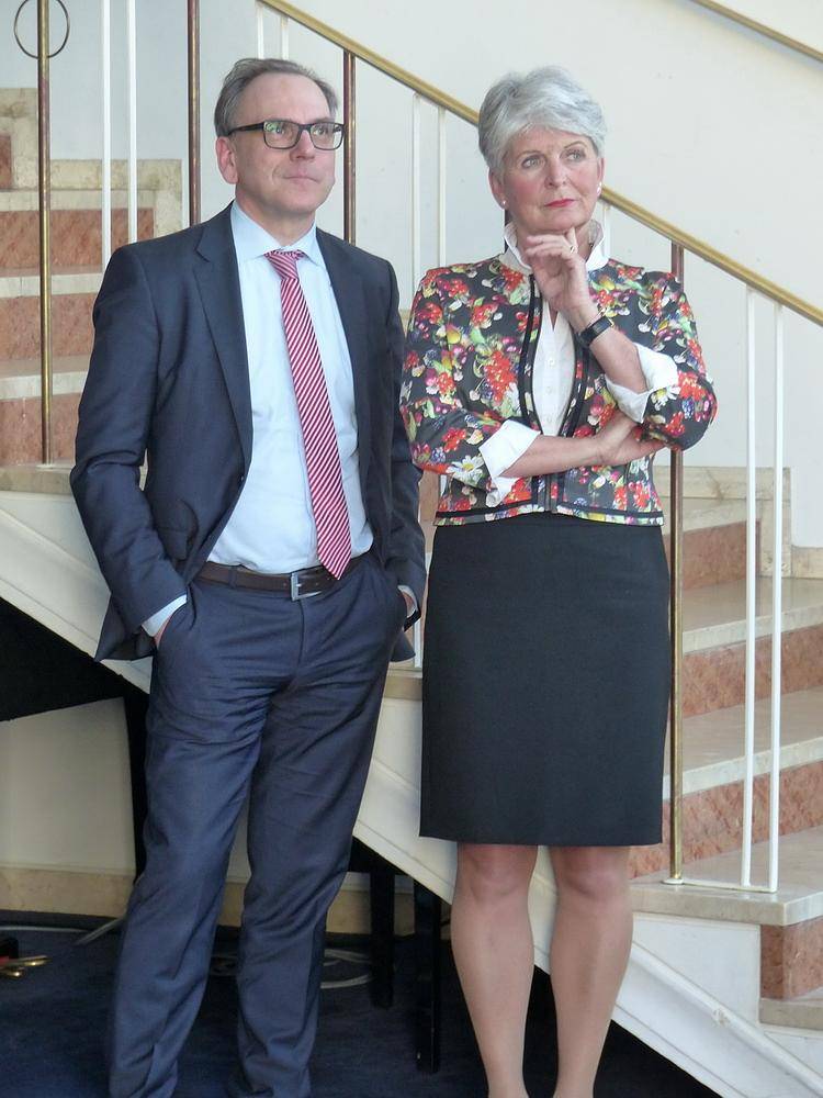 Oberbürgermeister Andreas Mucke und Birgitta Radermacher