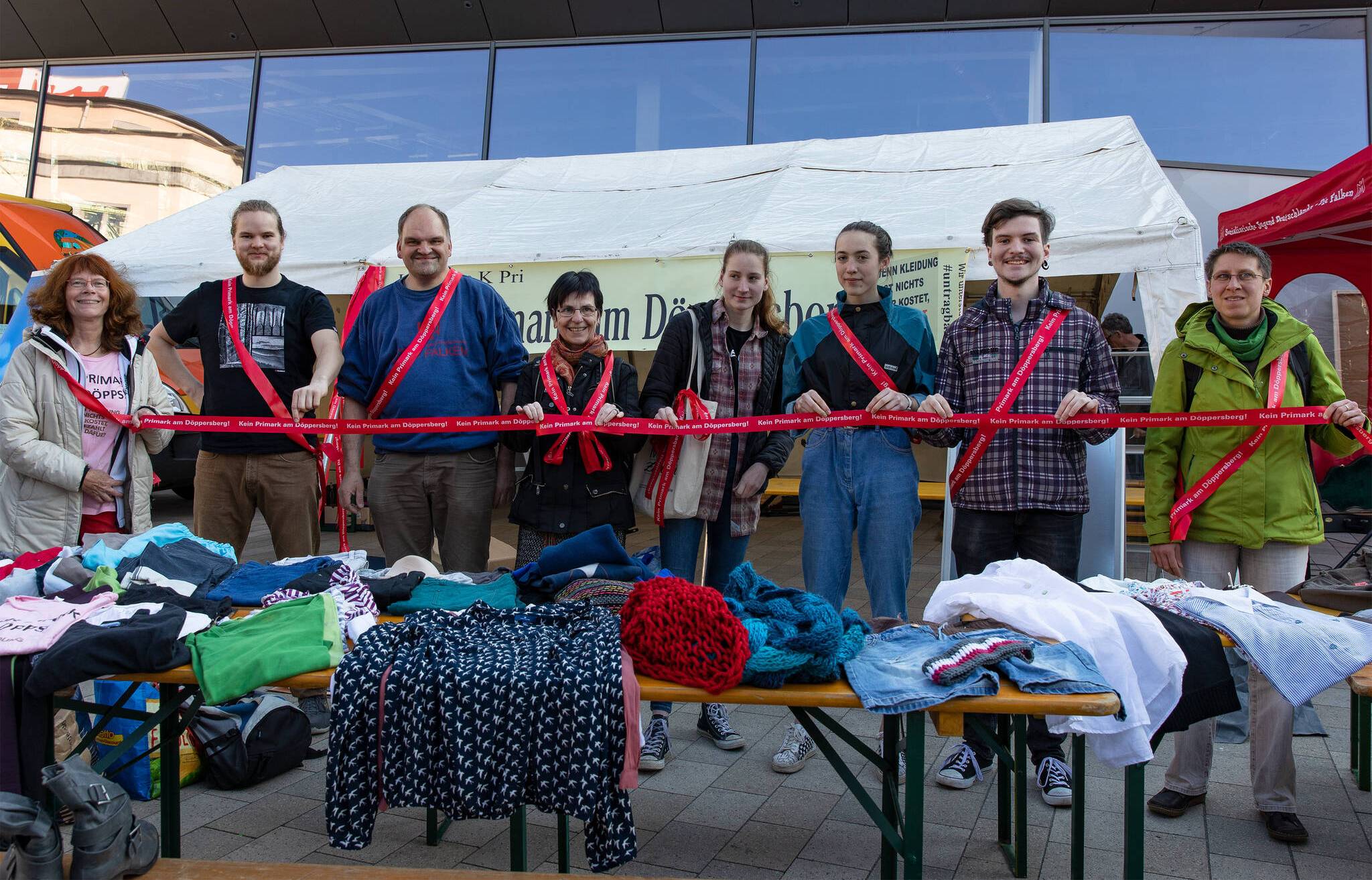 Das Bündnis "Kein Primark am Döppersberg" zeigte Alternativen...