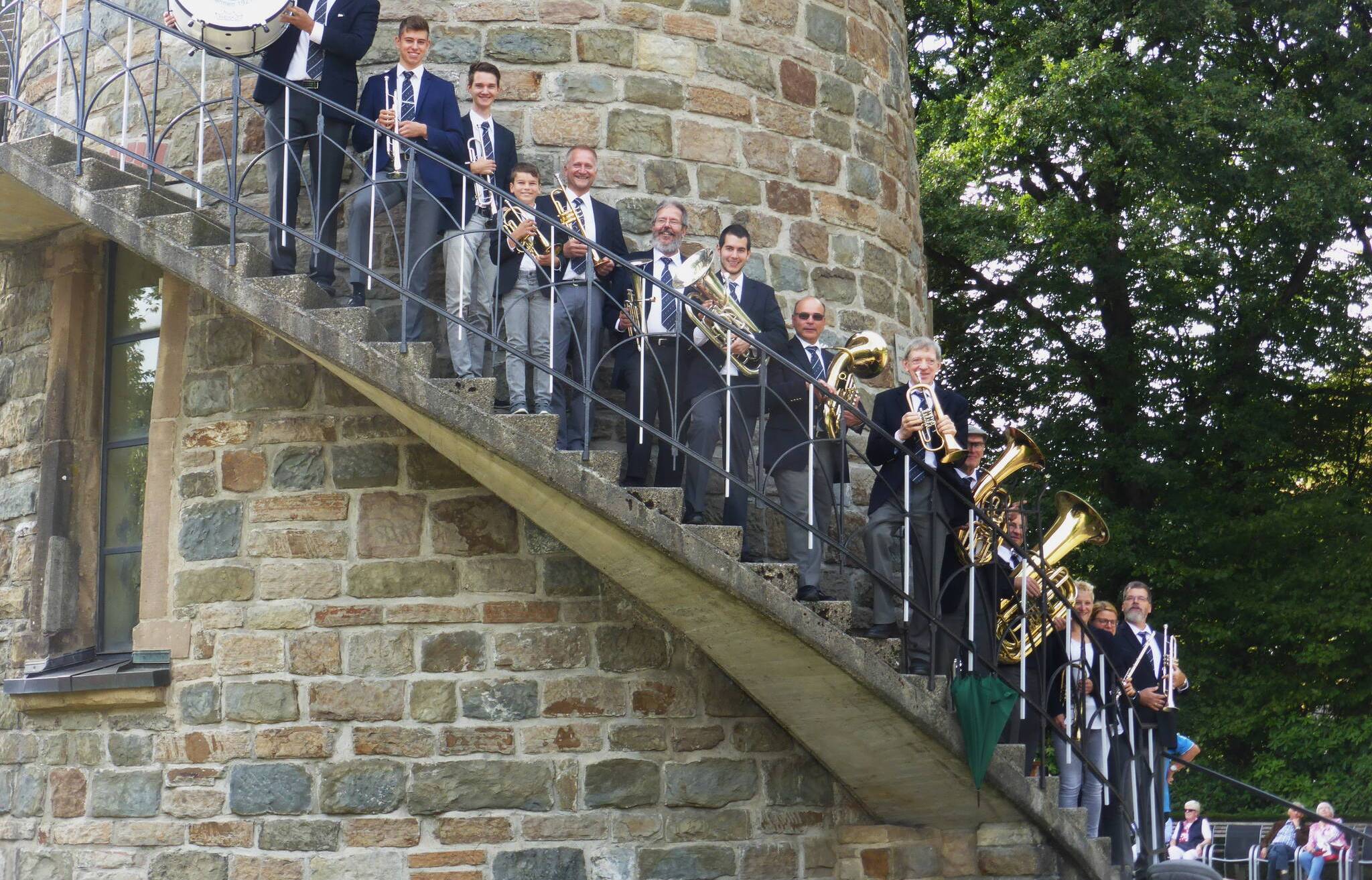  Das Oberbarmer Blasorchester gastierte bereits 2018 am Toelleturm. 