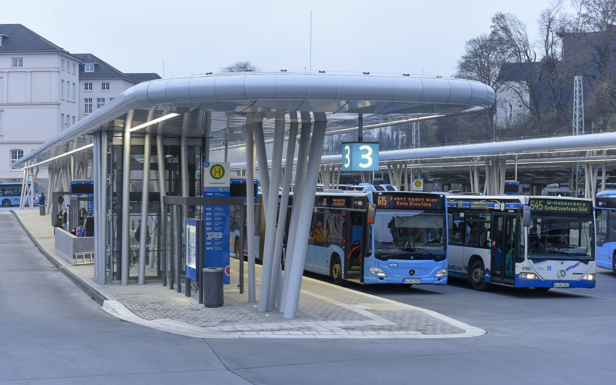  Der neue Busbahnhof am Döppersberg. 