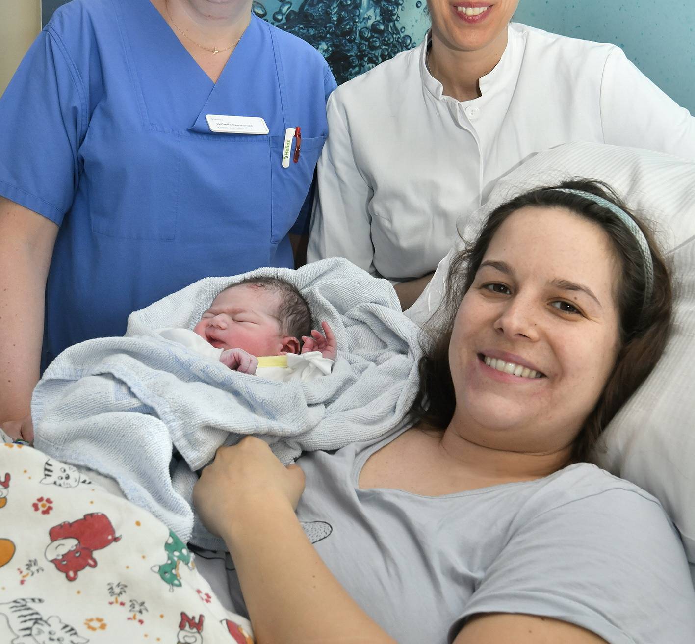  Zwei Stunden nach der Geburt ging es Matteo und seiner Mutter bestens. 