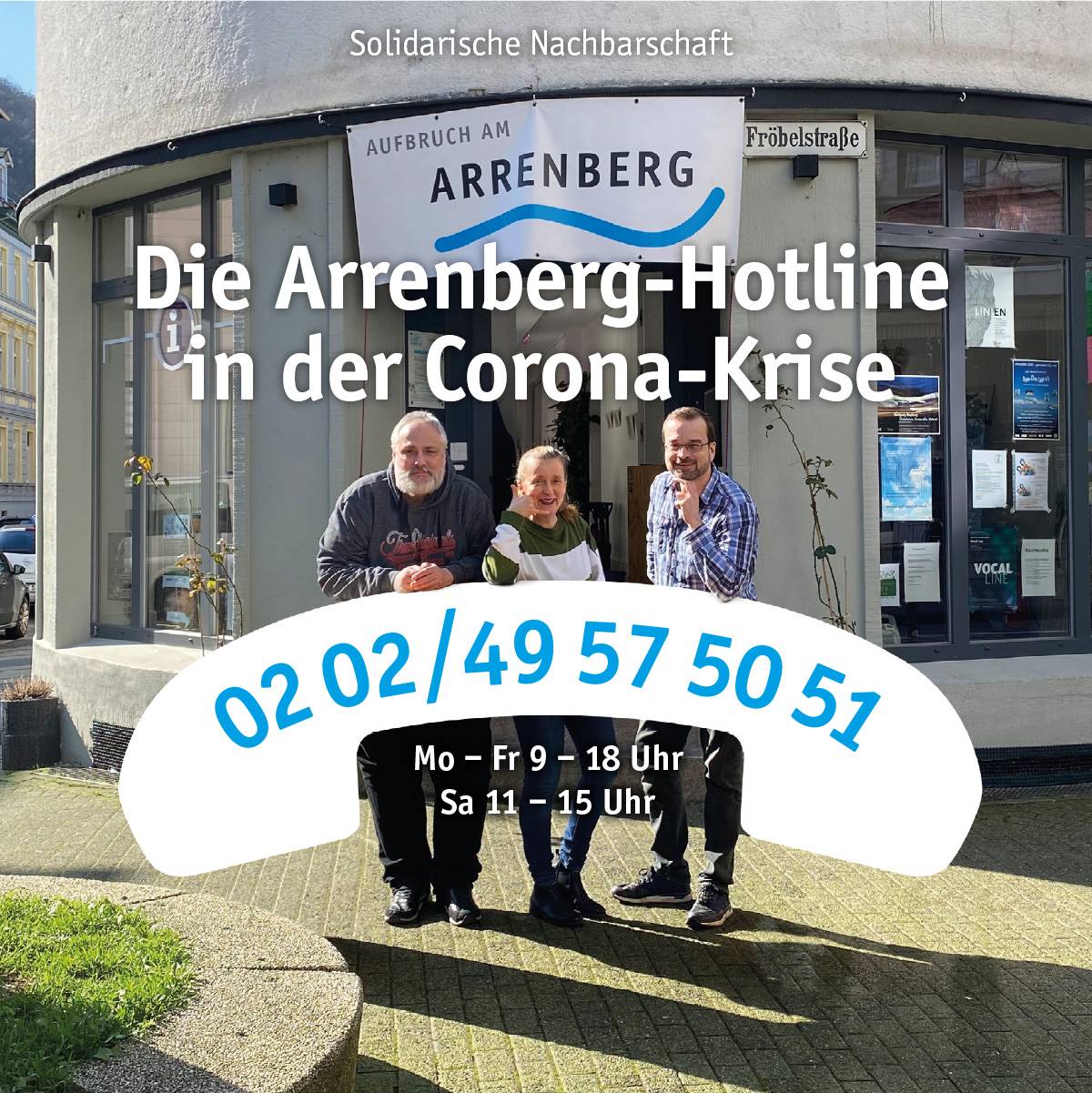 Arrenberg-Hotline für Corona-Hilfsleistungen