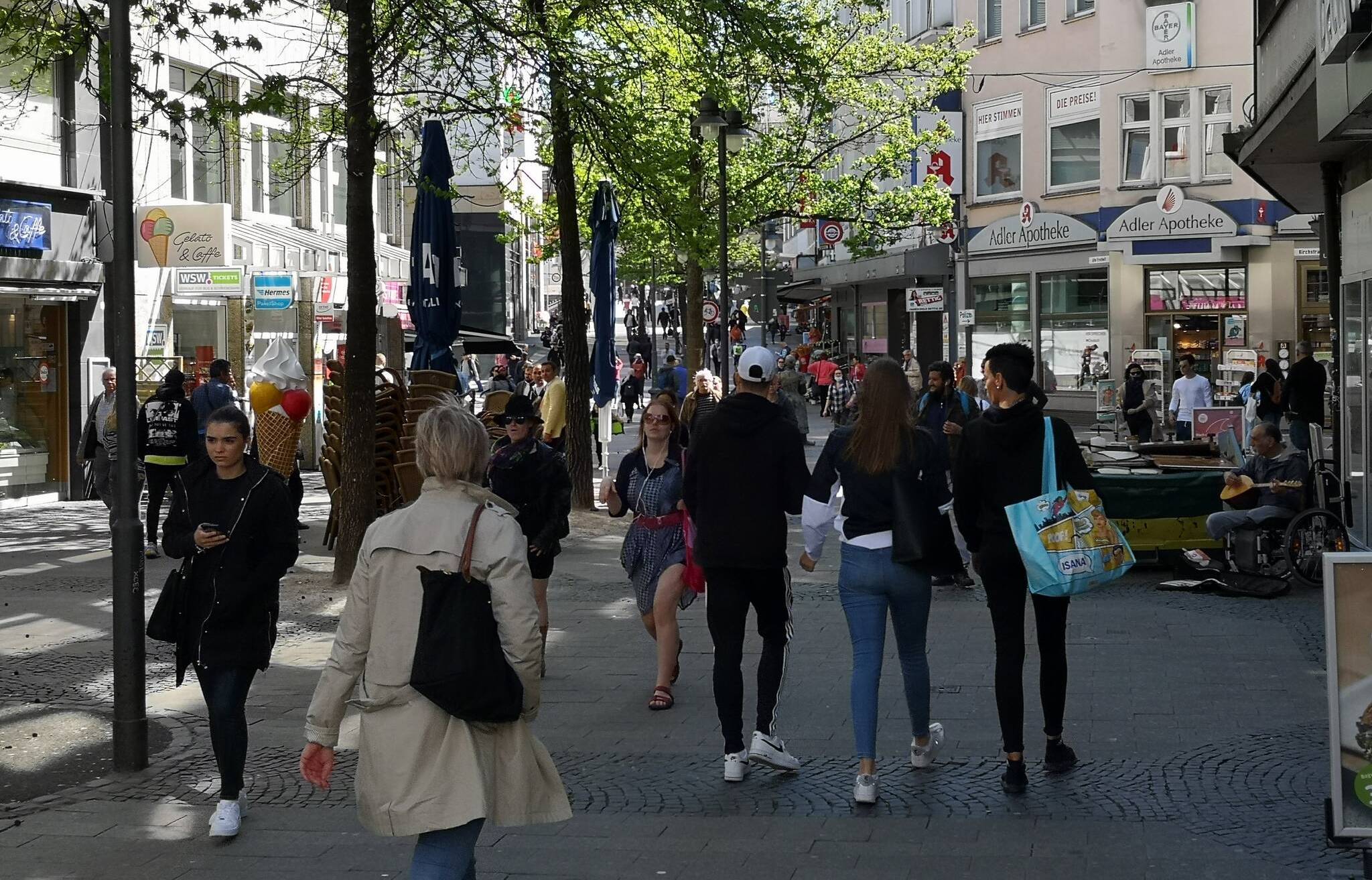 Die Elberfelder Innenstadt ist gut besucht....