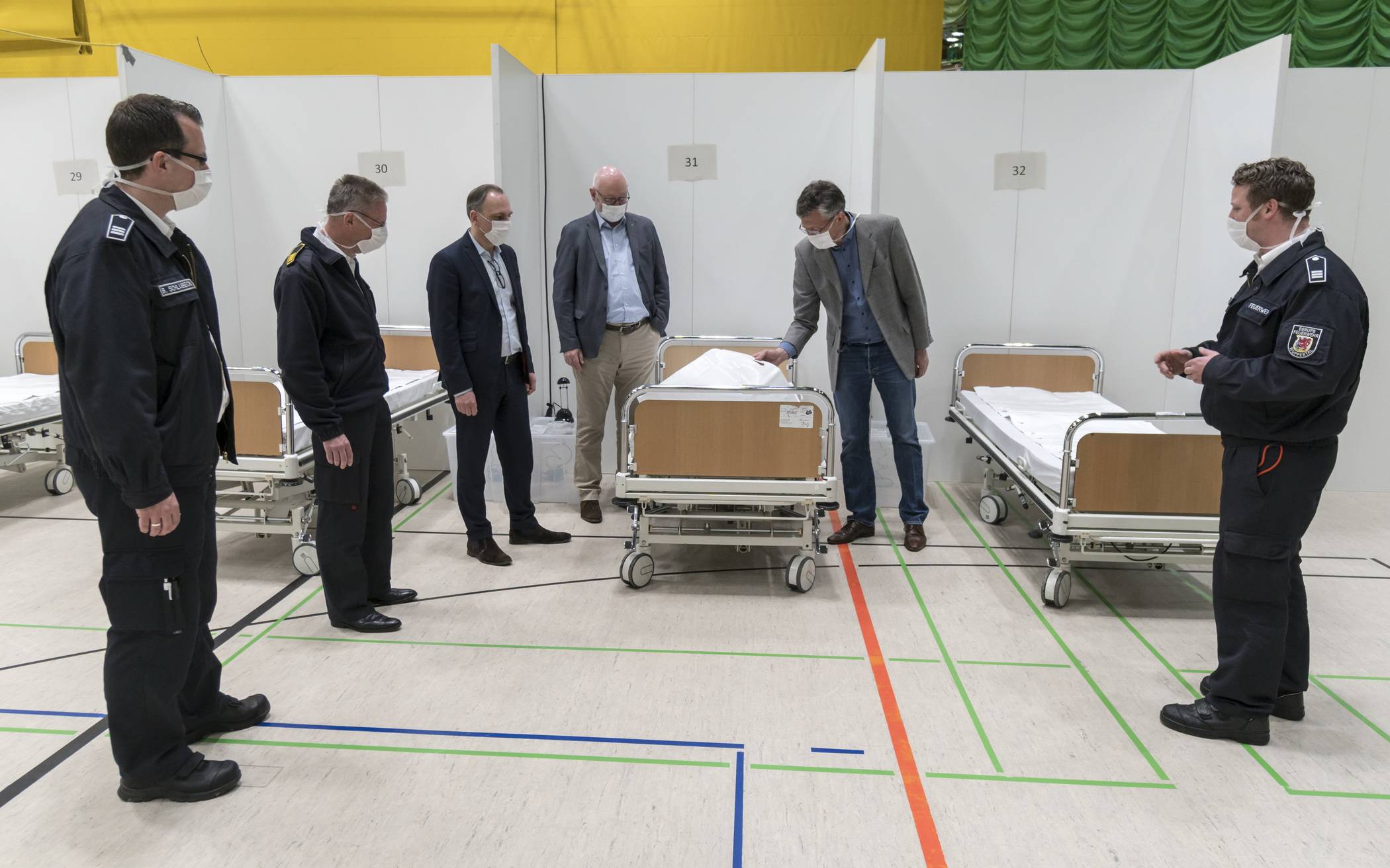 Die Stadtspitze beim Besuch in der