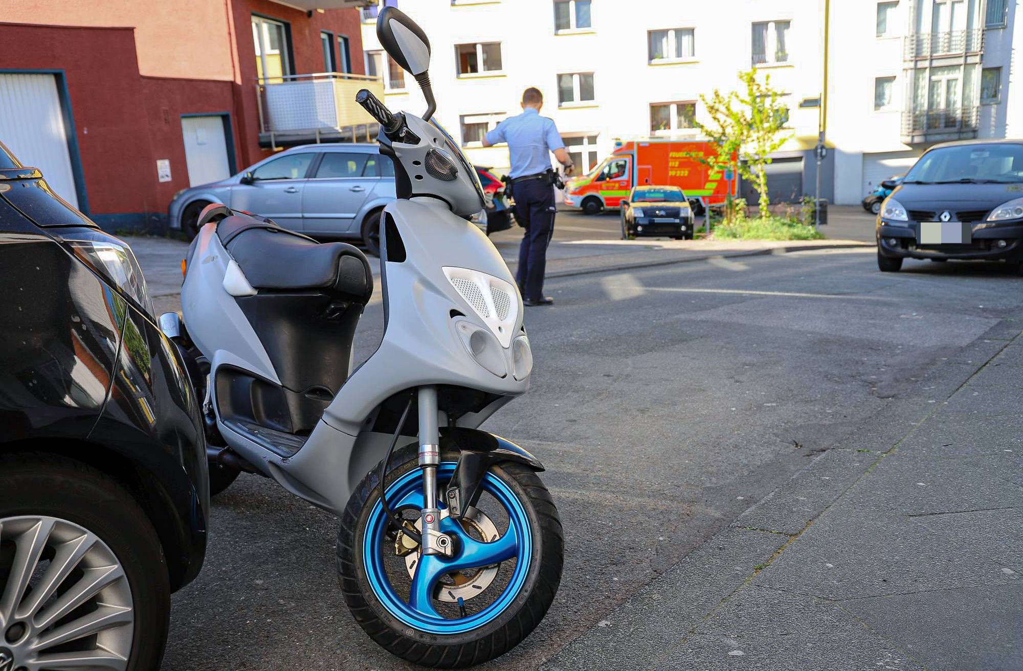  Mit diesem Moped wollte der 29-Jährige vor der Polizei flüchten.  