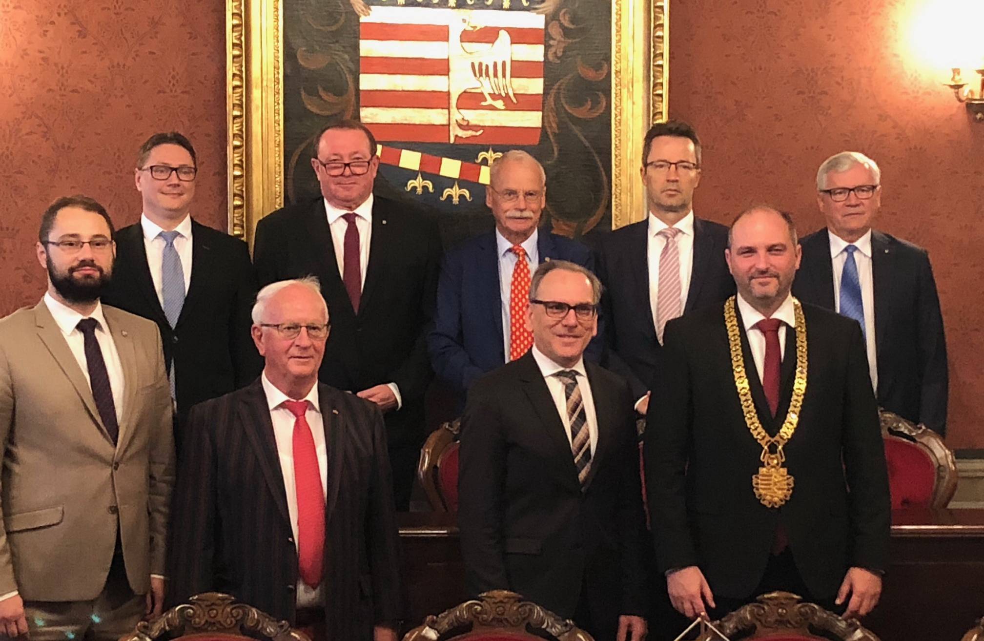 Die Wuppertaler Delegation mit Oberbürgermeister Andreas Mucke im vergangenen Jahr 2019 in Kosice.  