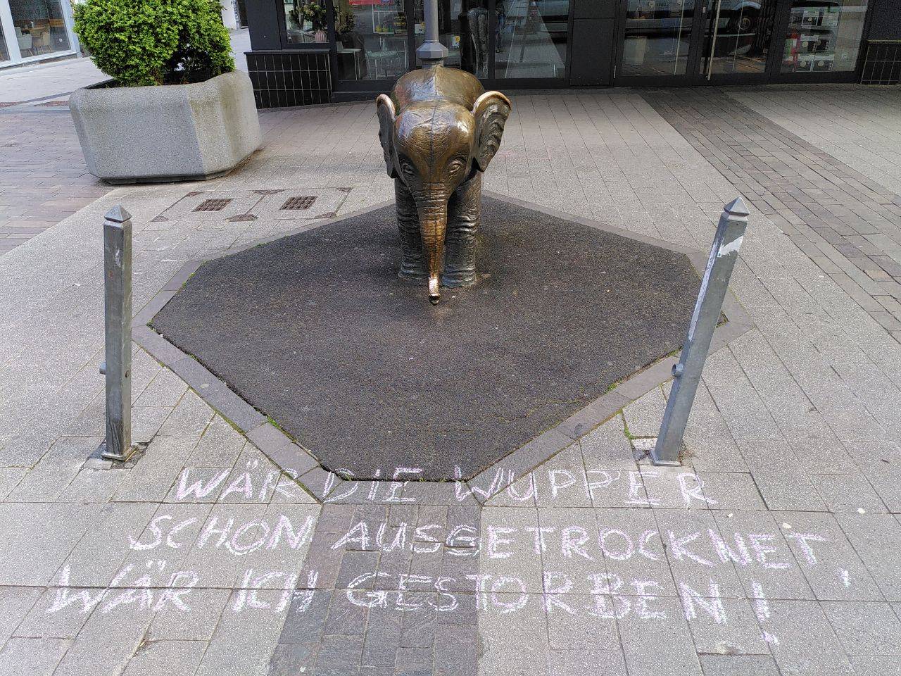 Kreide-Botschaften der „Students for Future“....