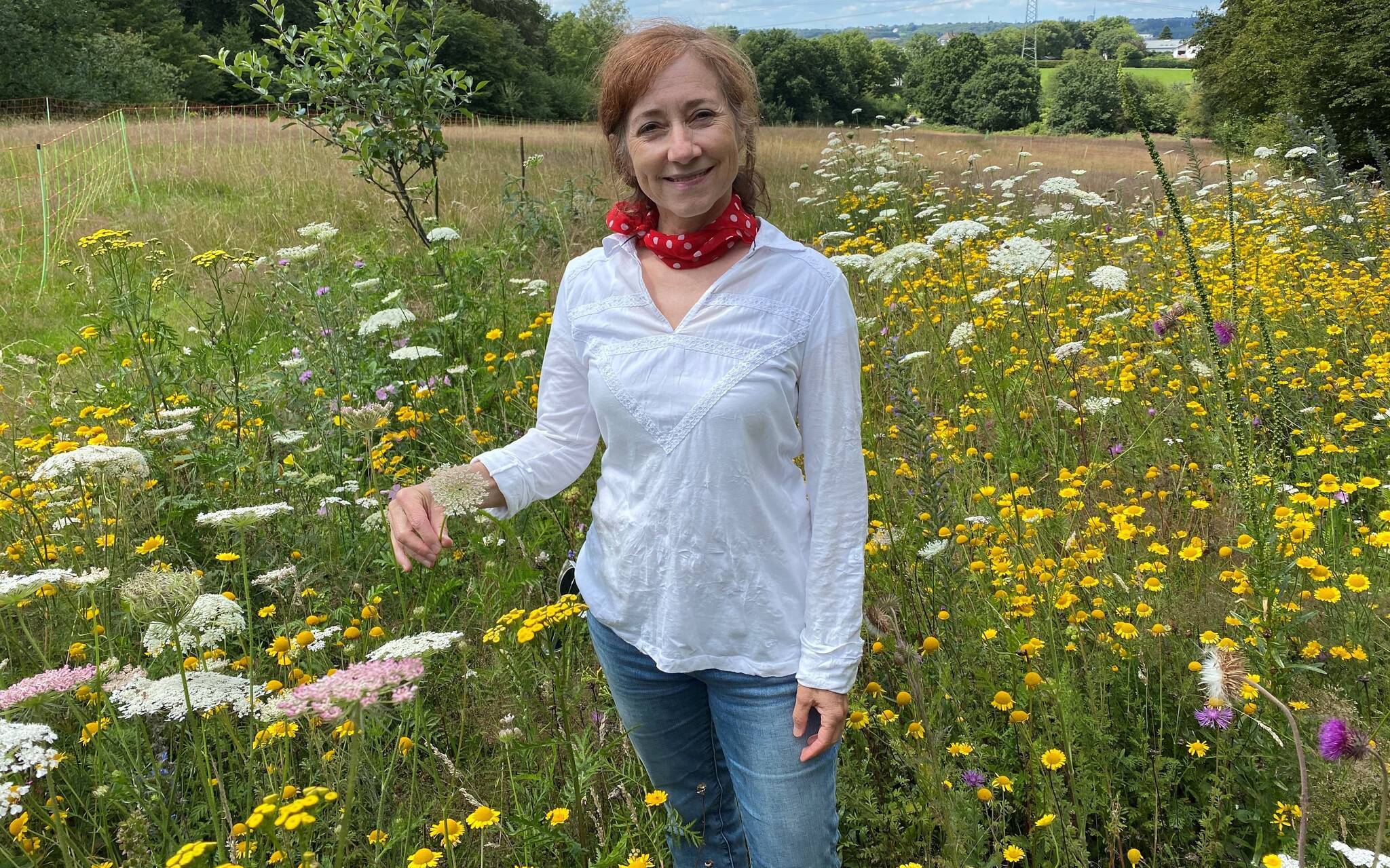  Simone Dahlmann-Buscher ist die 2. Vorsitzende des Vereins „Bewusst leben“, der sich im Apfelhain an der Triebelsheide trifft. 