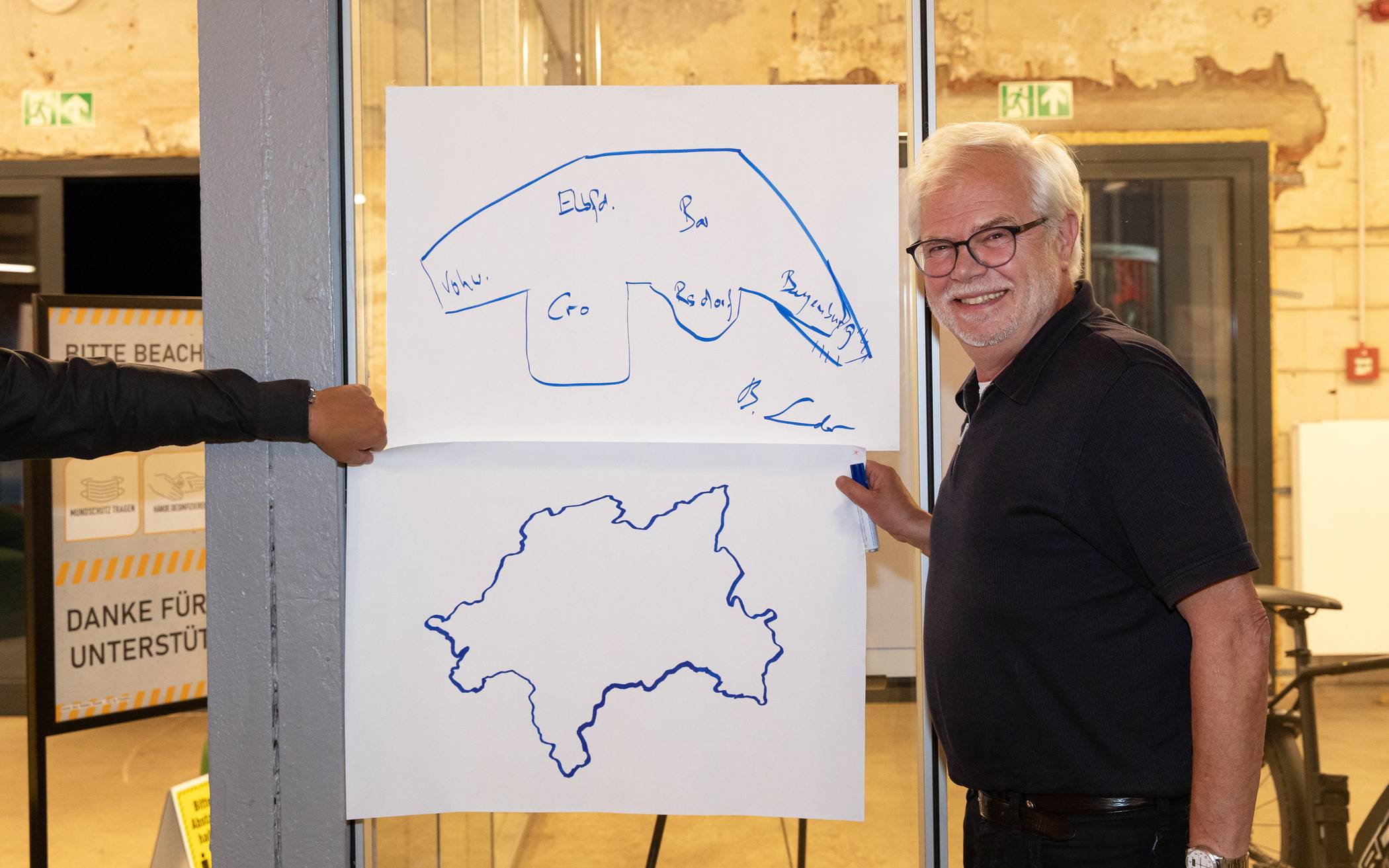 Die Aufgabe an die Kandidatin und die sieben Kandidaten der OB-Wahl: Zeichnen Sie den...