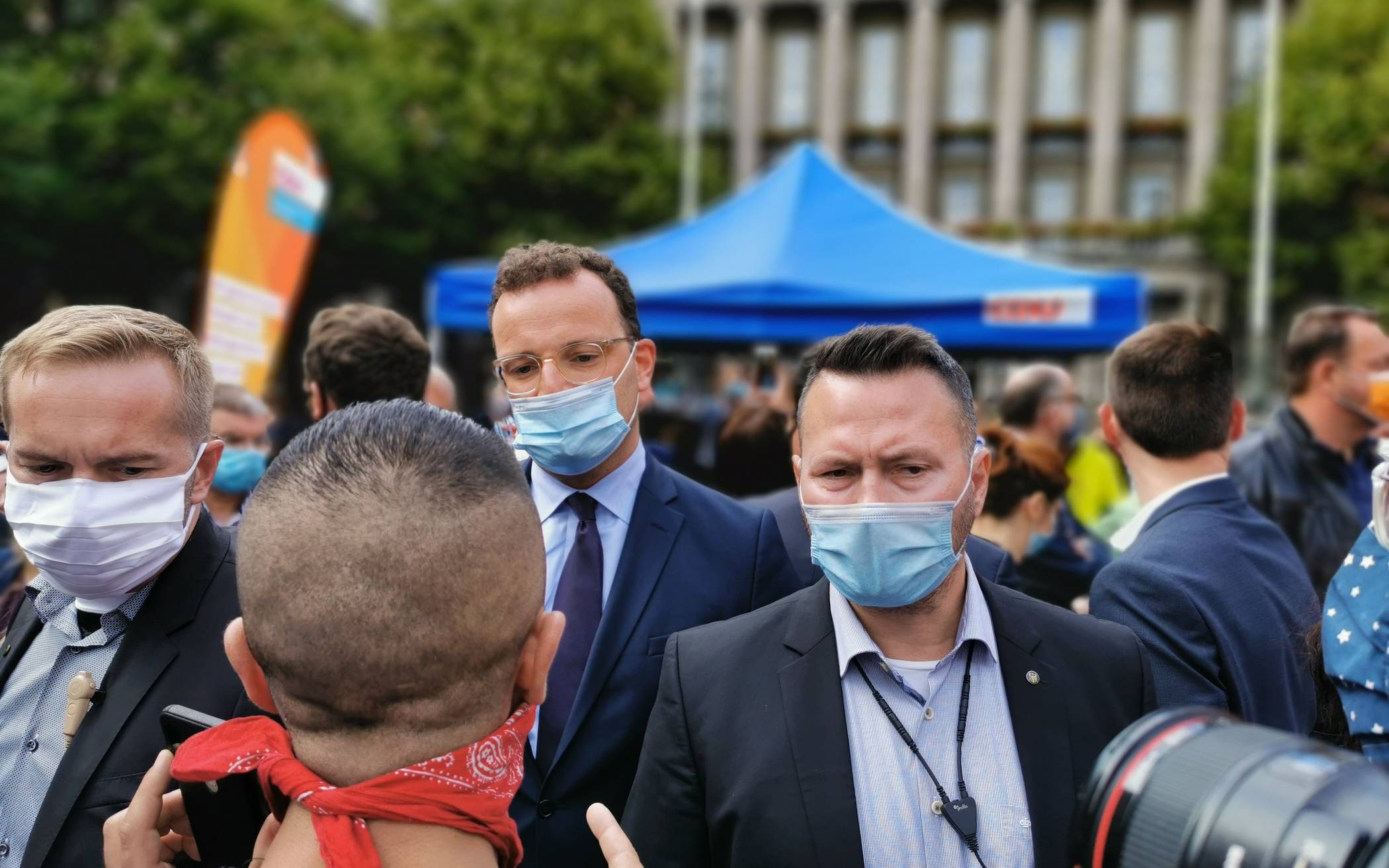 Bundesgesundheitsminister Jens Spahn auf dem Johannes-Rau-Platz