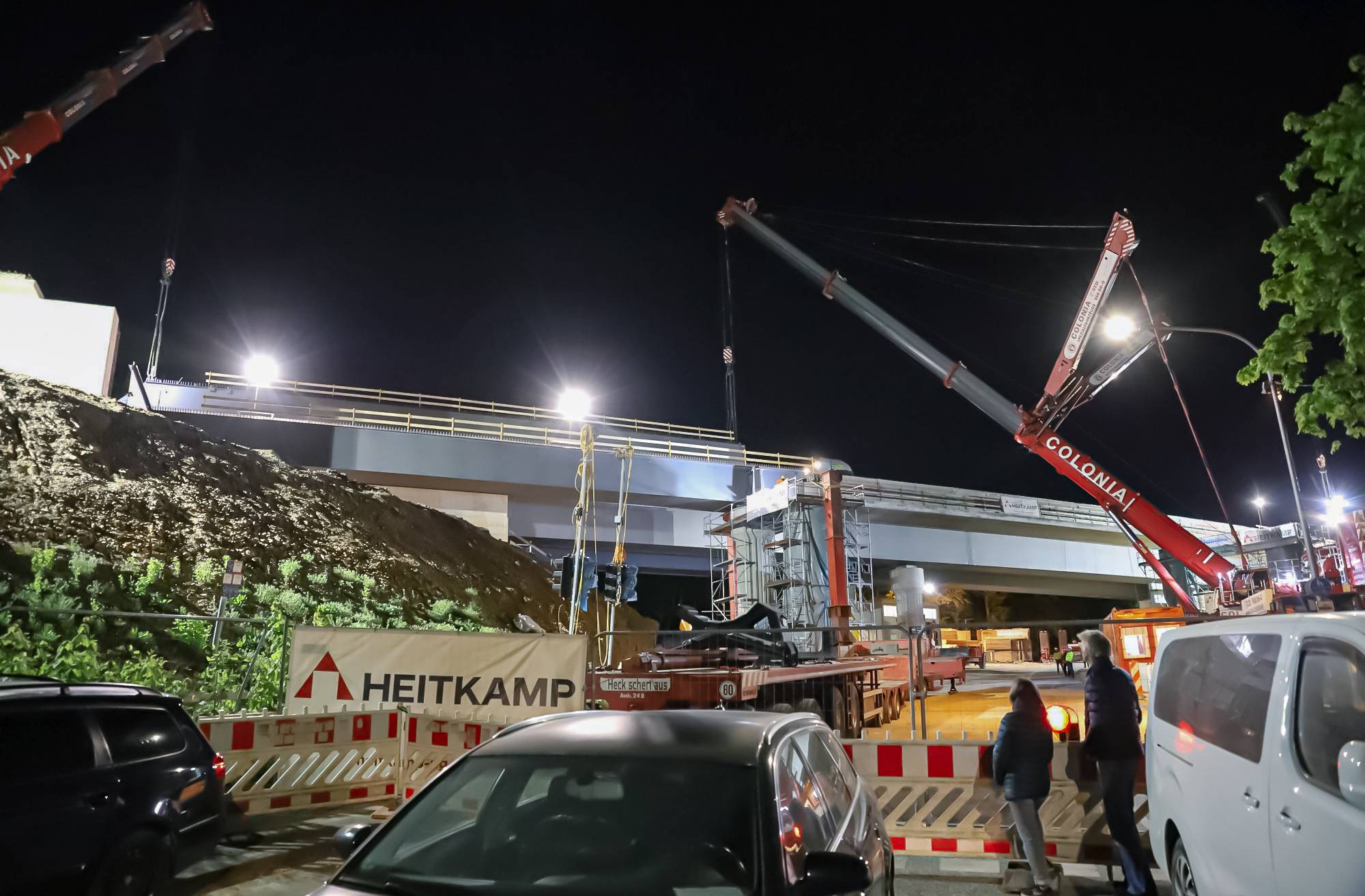  Die Brückenbauarbeiten am Westring – Bild aus dem April 2020. 