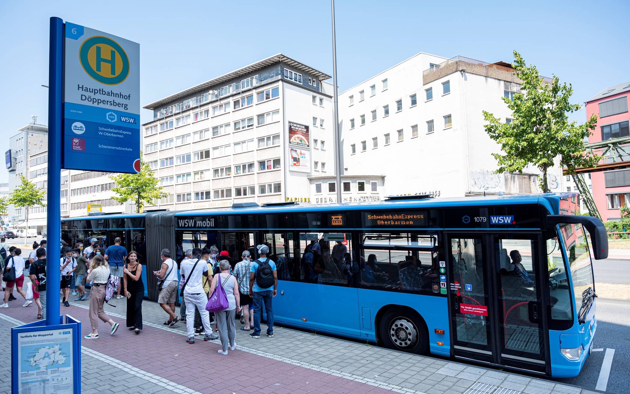 Der Bus-Ersatzverkehr am Döppersberg.