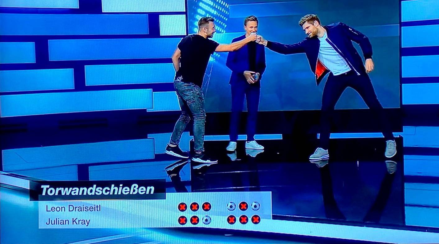 Julian Kray mit einem Treffer an der ZDF-Torwand
