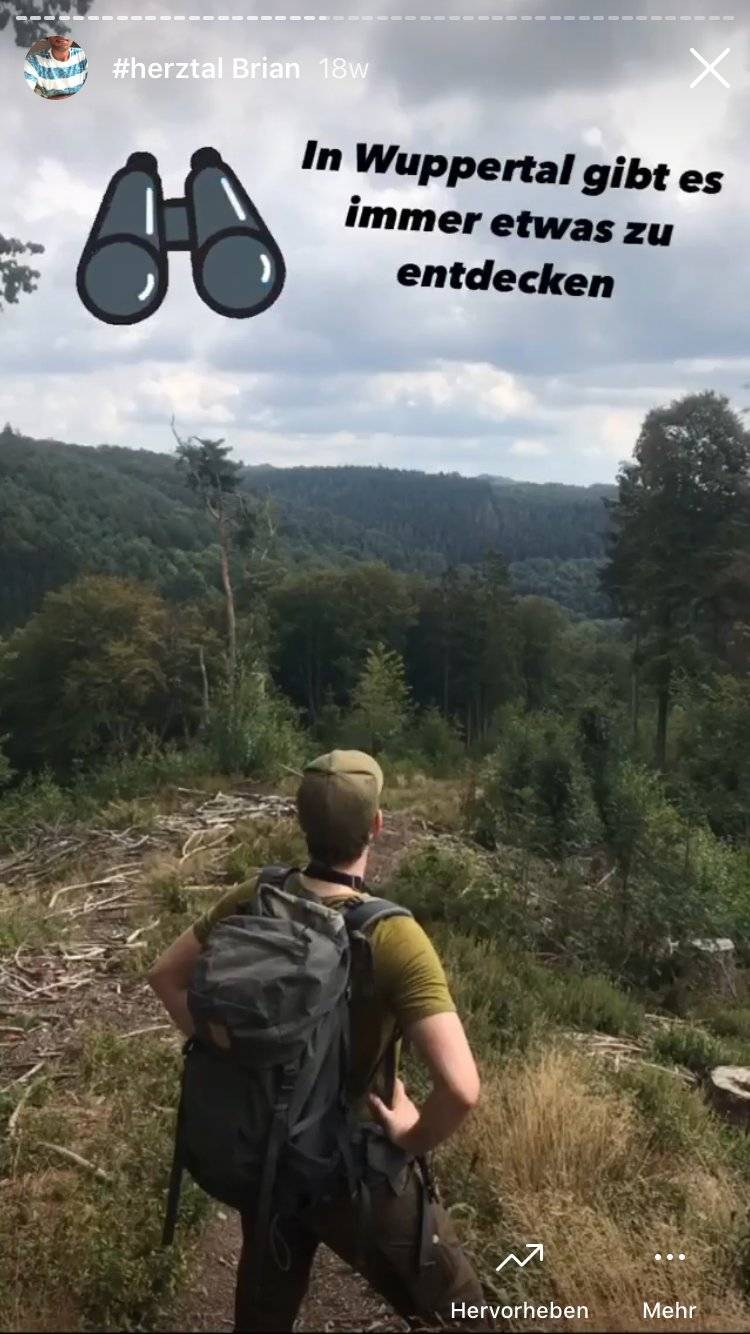  Ab ins Grüne mit Brian El Sharif! Der Student nahm die Follower bei #herztal2020 mit auf eine spannende Radtour durch Wuppertal und führte sie an eher unbekanntere Orte. Wo er überall war, kann immer noch auf dem Rundschau-Kanal eingesehen werden. Unter dem Profil brian_sheriff findet man den Wuppertal-Entdecker auf Instagram. 