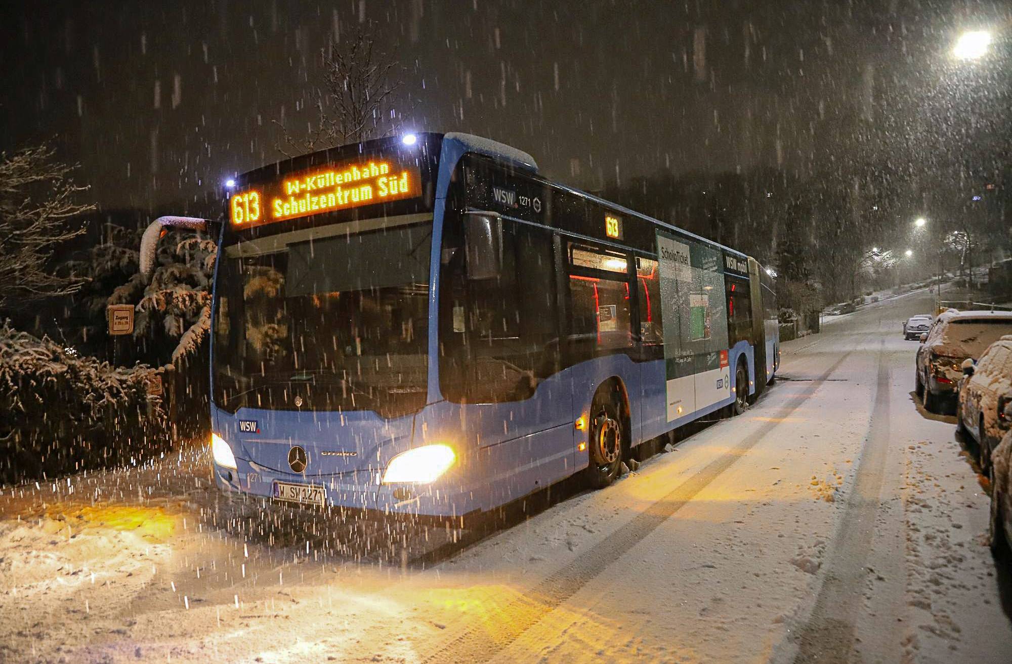 Schnee behindert Busverkehr