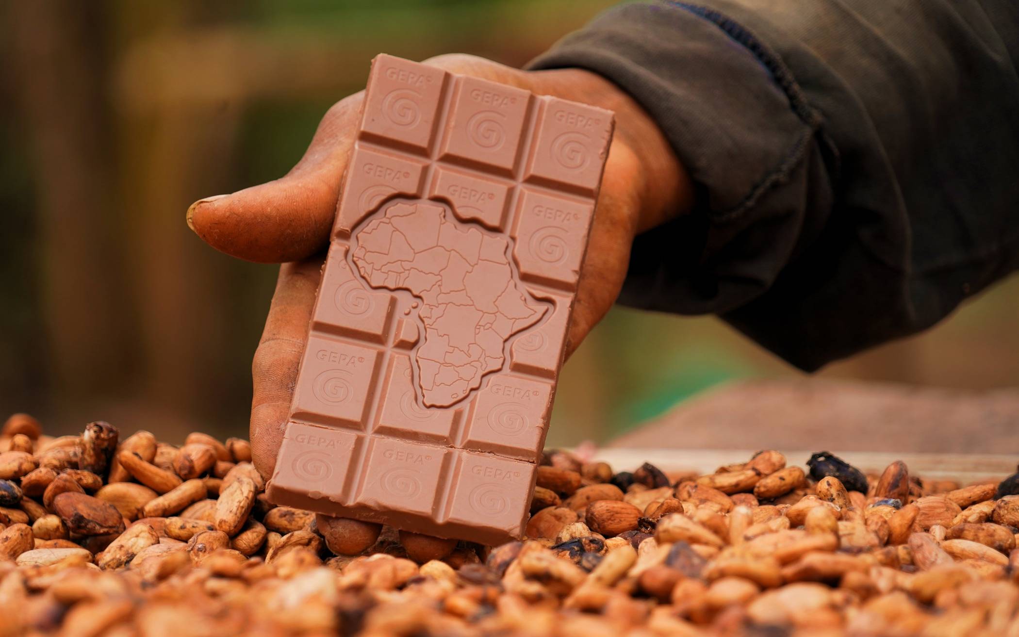  Bio-Kakao von „gebana Togo“ wird in vielen GEPA-Schokoladen verarbeitet, so auch in den Schokoladen des Sortiments „Taste Fair Africa“. 